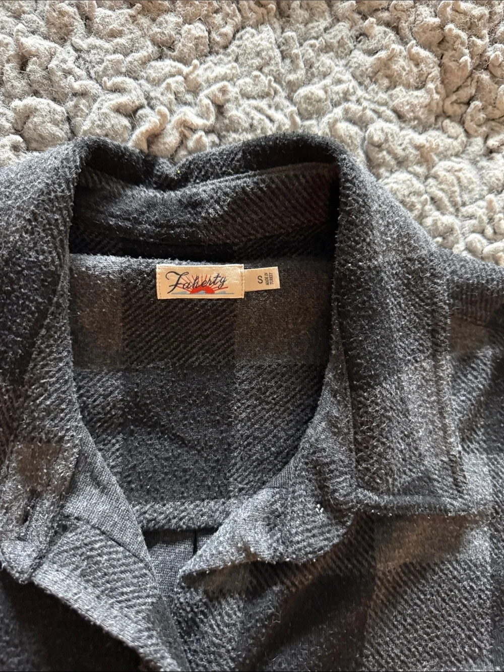 Woman’s Black & Gray Plaid Button-Up Jacket Shirt